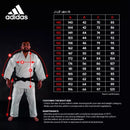 Judopuku - Adidas - Champion III - Slim fit, Valkoinen/Kulta