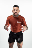 Rash Guard - Nippon Sport - 'Classic' - Lyhythihainen - Ruskea