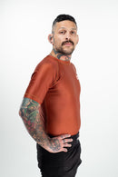 Rash Guard - Nippon Sport - 'Classic' - Lyhythihainen - Ruskea