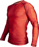 Rash Guard - TOP TEN - 'COMBat' - Pitkähihainen - Punainen