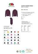 Huppari - Fruit of the Loom - 'Classic' - Dark Heather Grey